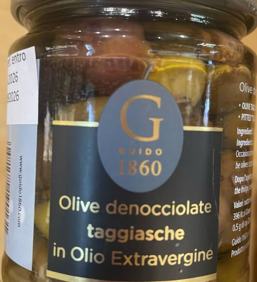 Olive taggiasche denocciolate in olio EVO Guido 1860