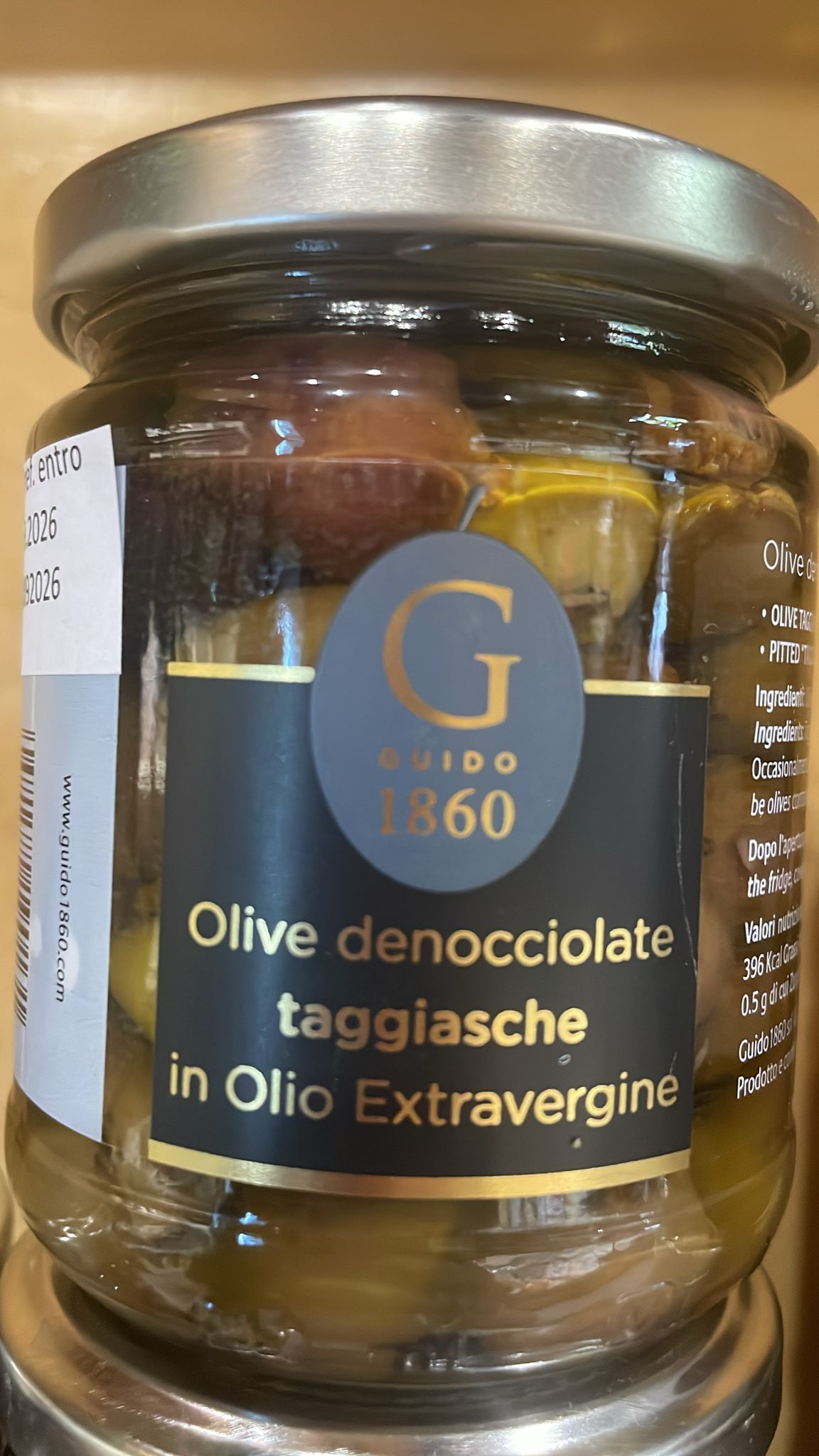Olive taggiasche denocciolate in olio EVO Guido 1860